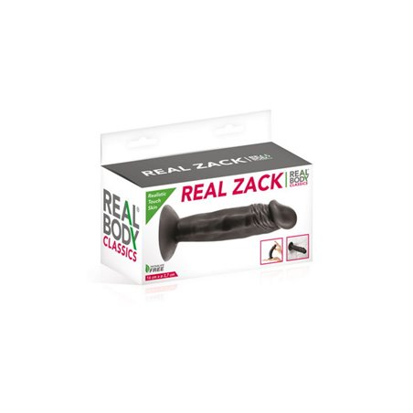 Gode réaliste noir 16cm Zack Real Body