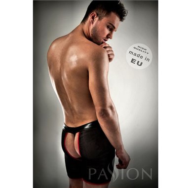 Boxer noir et rouge avec string 012 Passion