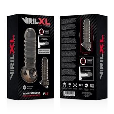 Gaine réaliste avec Anneau Confort Sleeve V15 Noir VirilXL