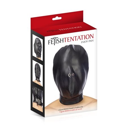 Cagoule yeux bouche sangle lacet Fetish Tentation