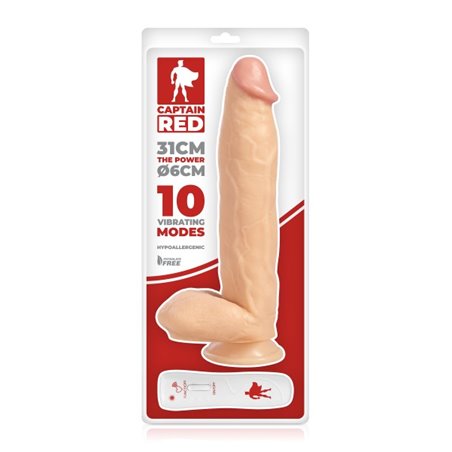 The Power Vibromasseur réaliste 31cm Captain Red