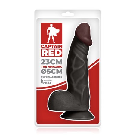 Amazing Black Gode réaliste 23 cm Captain Red
