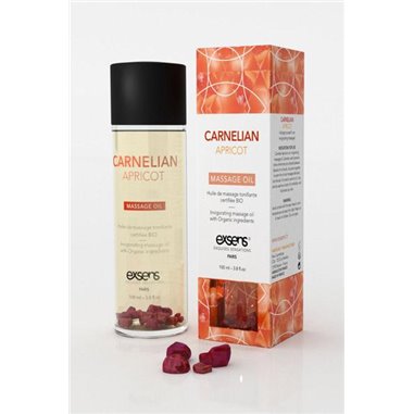 Huile de massage Bio Carnelian Apricot tonifiante 100 ml Exsens
