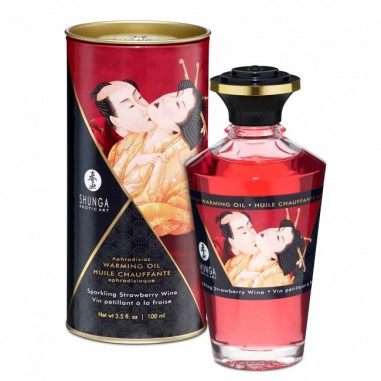 Shunga - Huile chauffante aphrodisiaque - Vin...