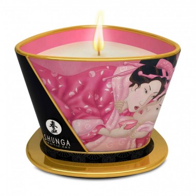Shunga - Bougie de massage - Aphrodisia - Rose