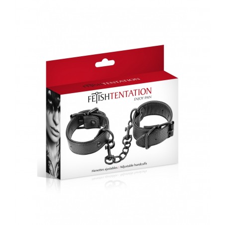 Fetish Tentation - Menottes noires ajustables