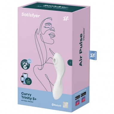 Satisfyer - Curvy Trinity 5+ Air pulse Vibrator Connecté  Blanc