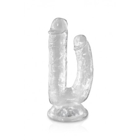 Jelly - Gode double ventouse transparent