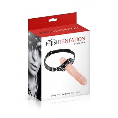 Fetish Tentation - Bâillon double gode chair