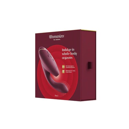 Womanizer - Duo 2 stimulateur clitoridien air pulsé et vibromasseur point G  bordeaux