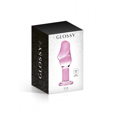 Glossy Toys - Plug anal avec gland 24 Rose