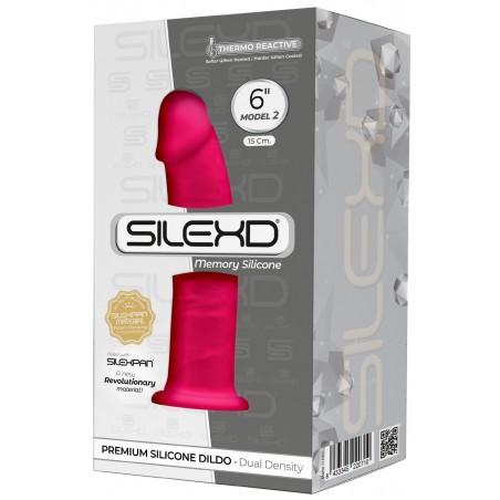 SilexD 6 - Gode réaliste double densité - 15 cm Rose