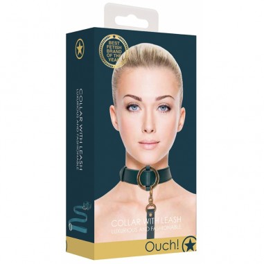 Collier et laisse - bleu