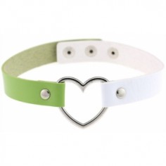 Ras de cou Heart Duo Blanc-Vert