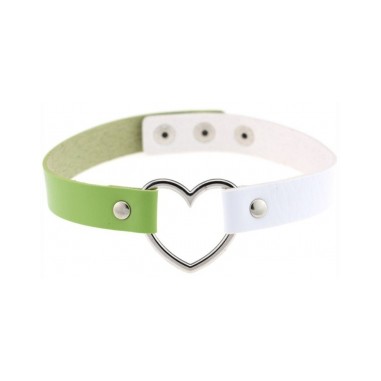 Ras de cou Heart Duo Blanc-Vert