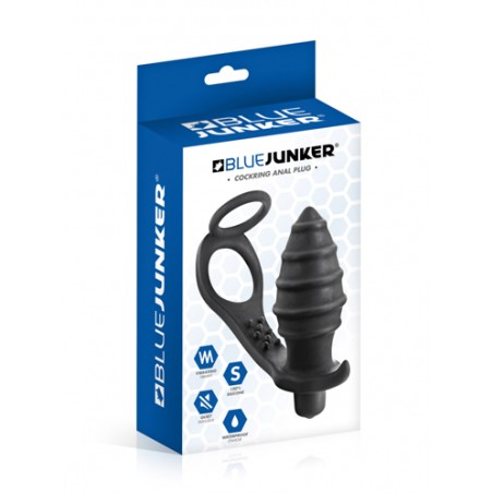 Blue Junker - Cockring et plug anal - vibrant
