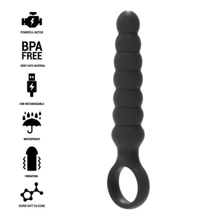 Black&Silver - Chapelet anal 3 sphères - 14 cm