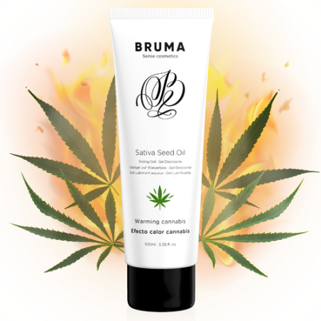 Bruma - Gel glissant chauffant à l'aloé vera - Saveur cannabis - 100 ml