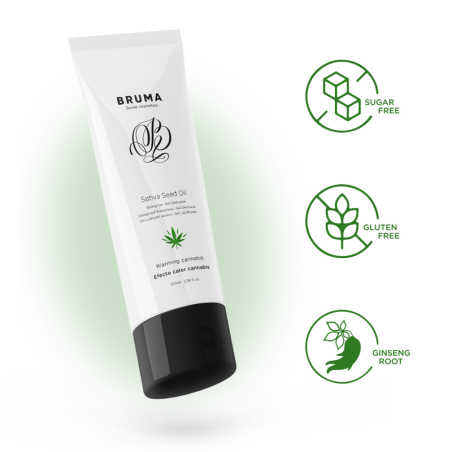 Bruma - Gel glissant chauffant à l'aloé vera - Saveur cannabis - 100 ml