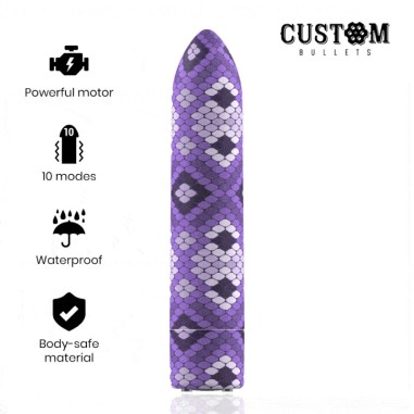 Custom bullets - Vibromasseur snake purple...