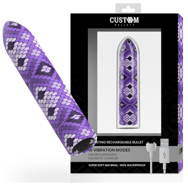 Custom bullets - Vibromasseur snake purple...