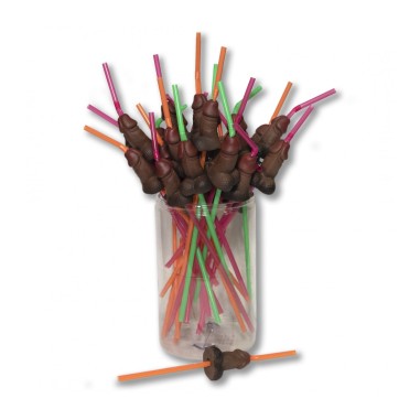 Divertysex - Lot de 30 pailles pénis - couleur...