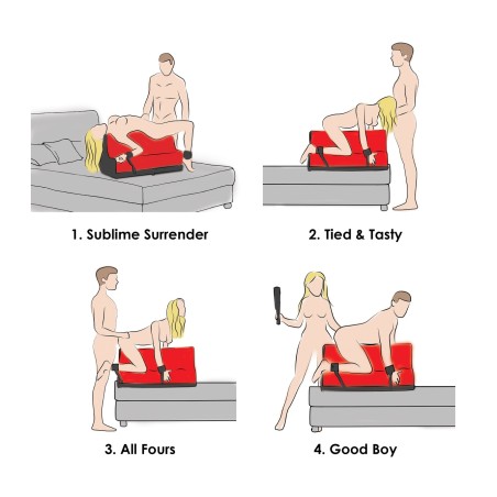 Banc de bondage des amants - Rouge