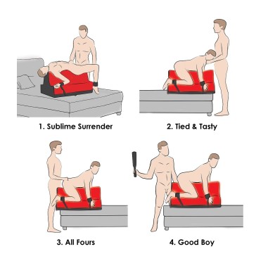 Banc de bondage des amants - Rouge
