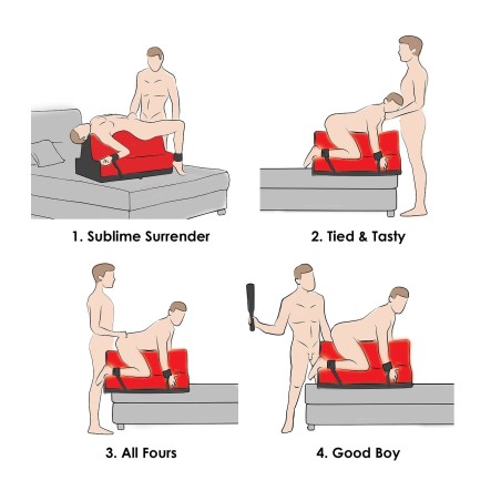 Banc de bondage des amants - Rouge