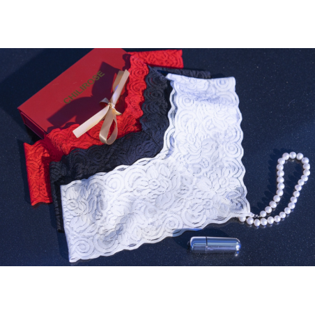 String - Chilirose - Perlé Izia avec mini vibro - Rouge - S/XL