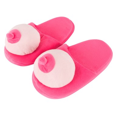 Pantoufles roses  - Boobs