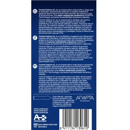 Control - Préservatifs XL - Latex naturel - 12 unités