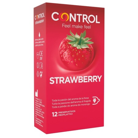 Control - Préservatifs fraise - Latex naturel - 12 unités