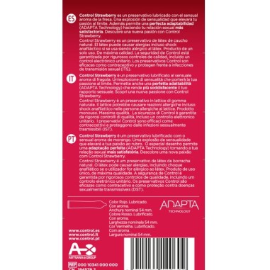 Control - Préservatifs fraise - Latex naturel -...