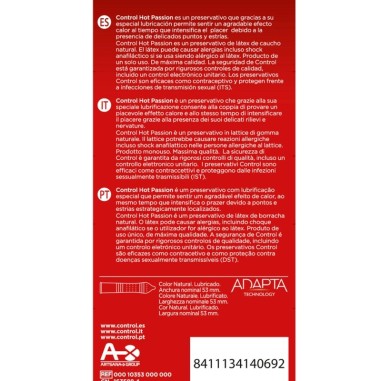 Control - Préservatifs effet chauffant - Latex...