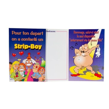 Femarvi - Carte d'adieu Strip boy