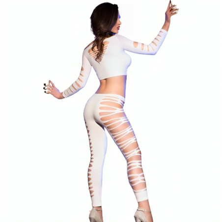 Ensemble 2 pièces - Chilirose - Pantalon + top - Blanc - S/M