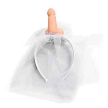 Diablo Picante - Voile de mariée avec pénis