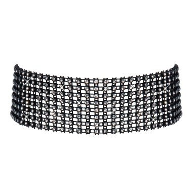 Collier - Cottelli - Noir avec strass