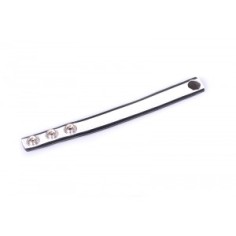 Kiotos - Anneau pénien en cuir blanc - 3 pressions 2