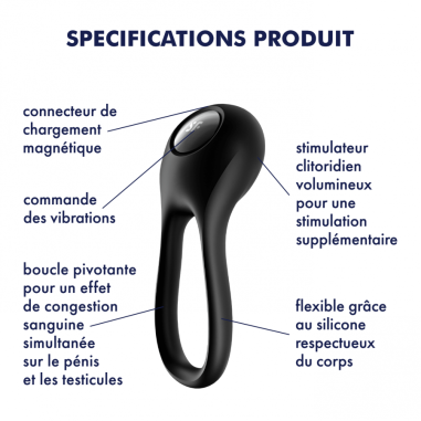 Satisfyer - Majestic Duo - Cockring vibrant