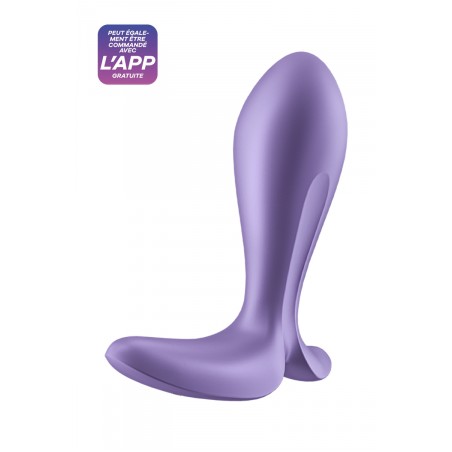 Satisfyer - Plug Intensity - 7 x 2.5 cm connecté - Mauve