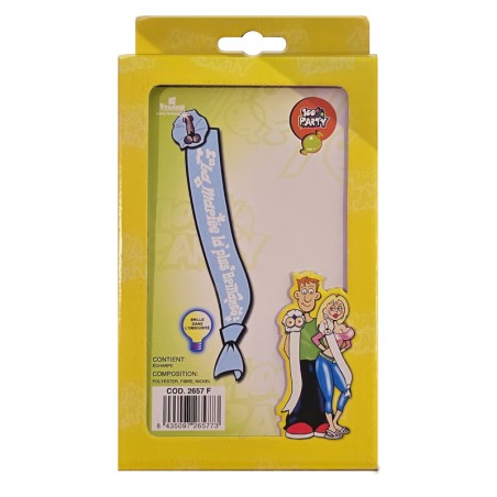 Echarpe "la mariée la plus brillante" avec pénis - Bleu