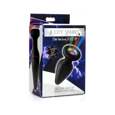 Plug bijou lumineux 9.5 x 4 cm - Silicone