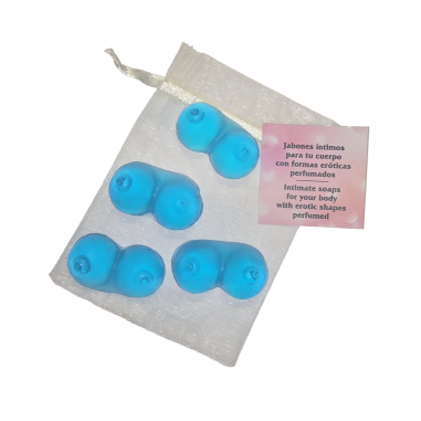 4 minis savons en forme de seins