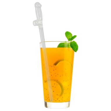 Paille en verre pénis