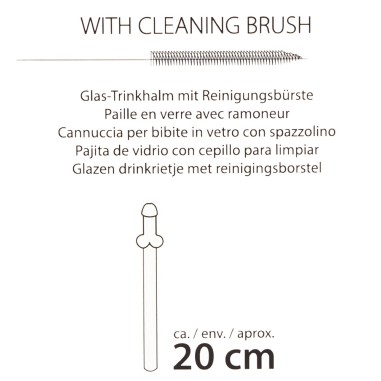 Paille en verre pénis