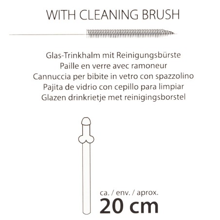 Paille en verre pénis