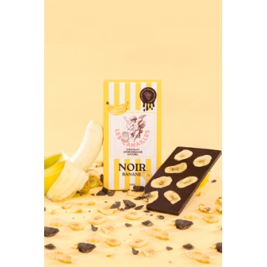 Tablette de chocolat noir banane - 100g