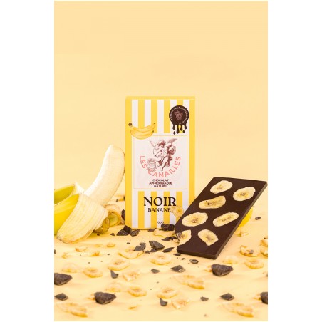 Tablette de chocolat noir banane - 100g